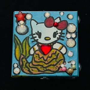 Mermaid Character wooden mini  Box hello kitty
